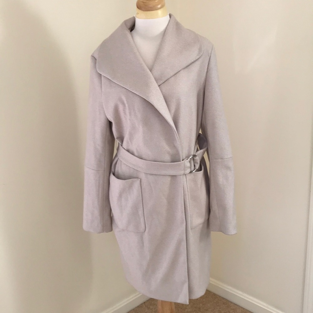 NWT! Bershka medium cream combo pea coat .